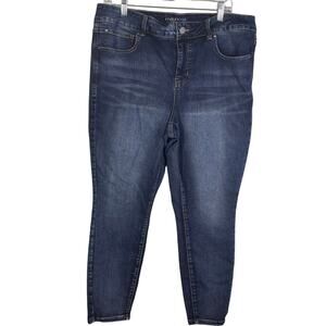 Maurices Everflex High Rise Jeans 16W Short Dark Wash Stretch Denim